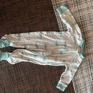 Aqua and White Kids One Piece